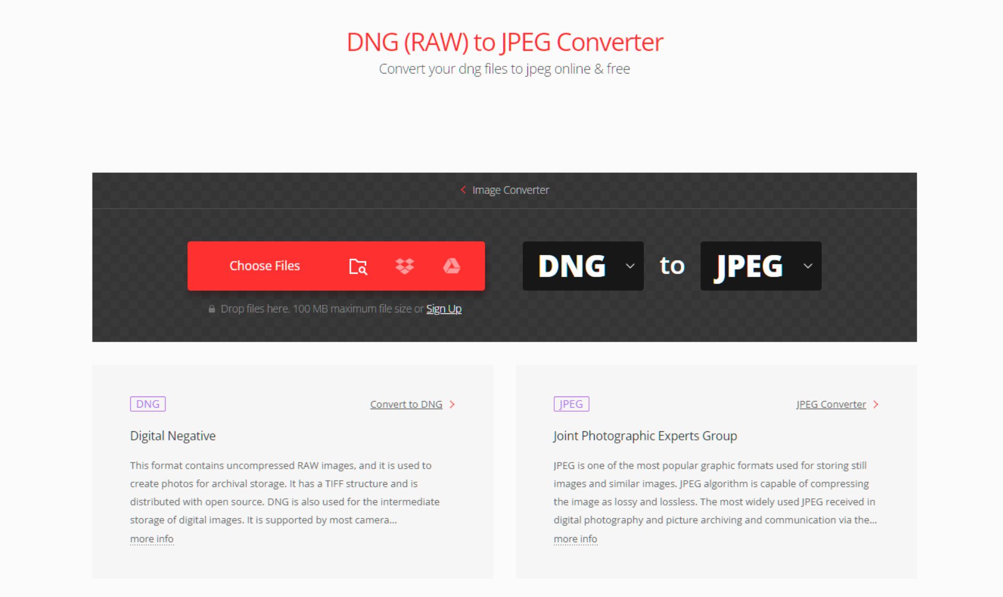 GRATIS DNG till JPEG Converter-app..