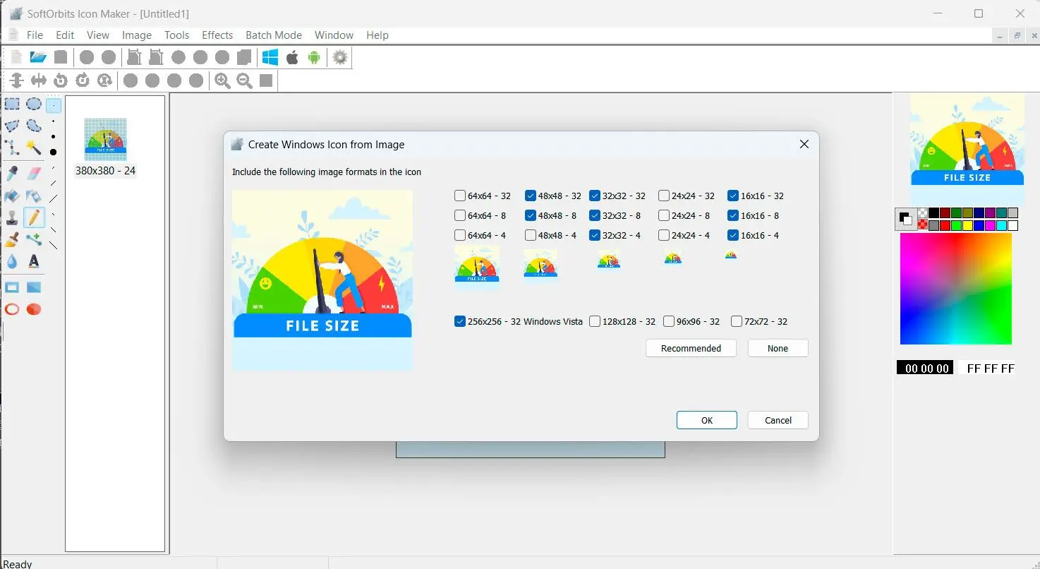 SoftOrbits Icon Maker Skärmbild.