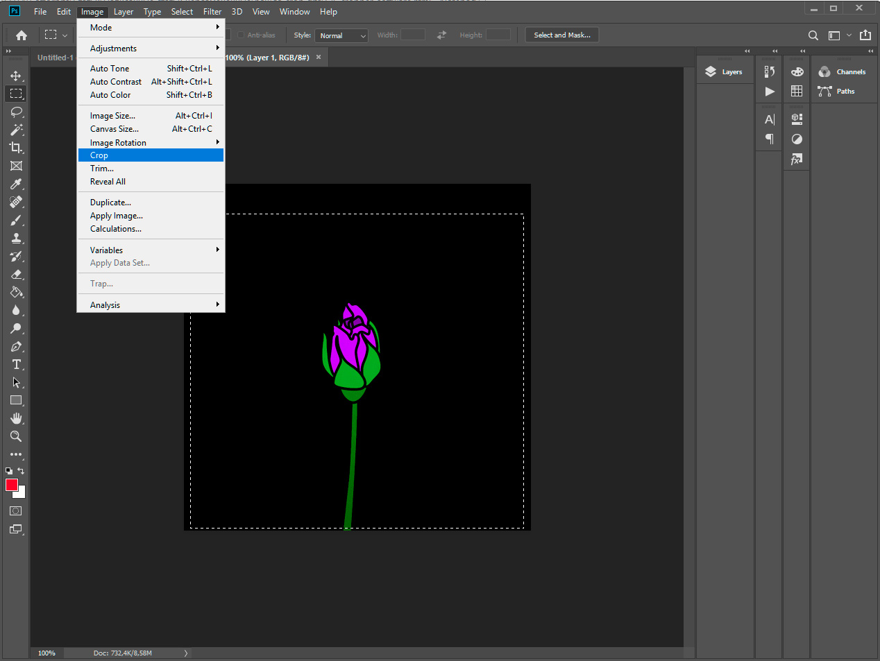Beskära GIF:er i photoshop.
