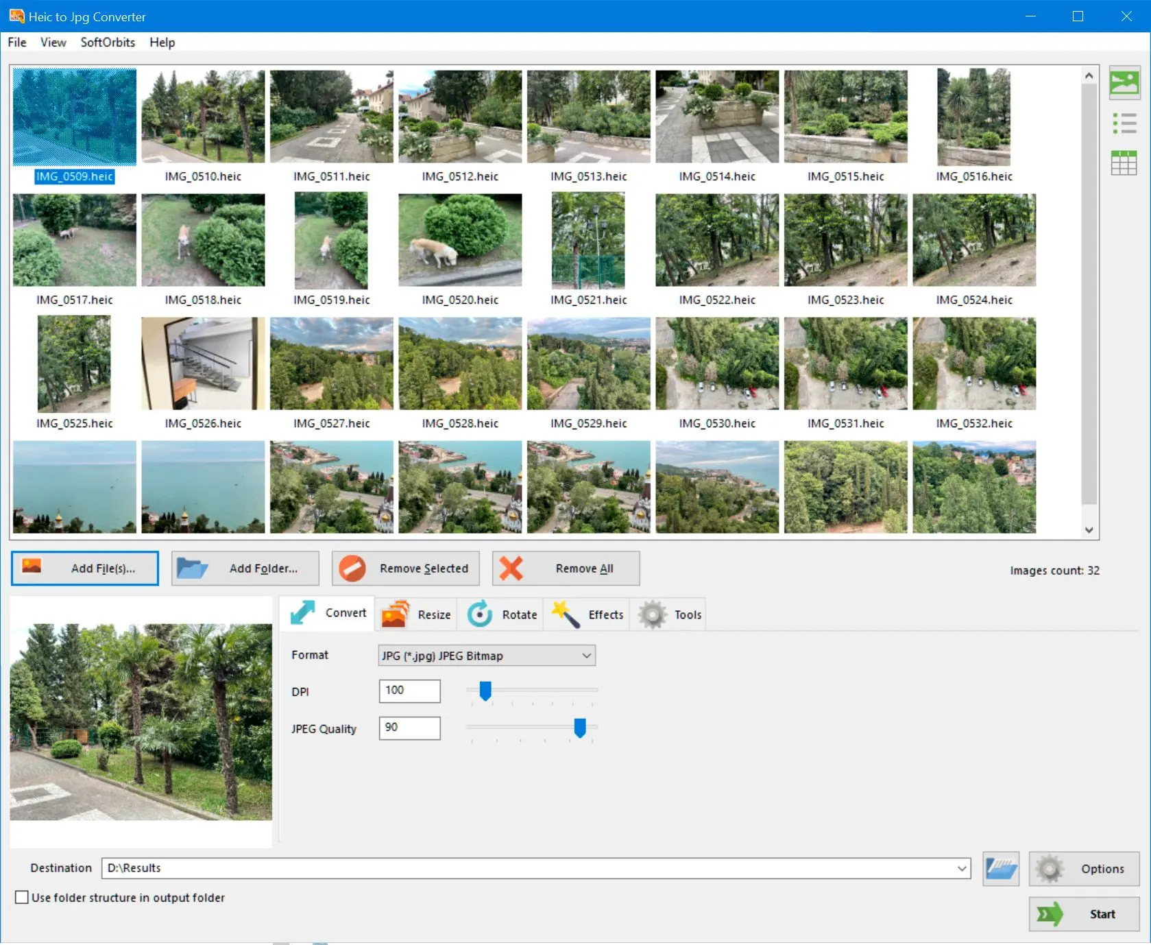 HEIC to JPG Converter Skärmbild.