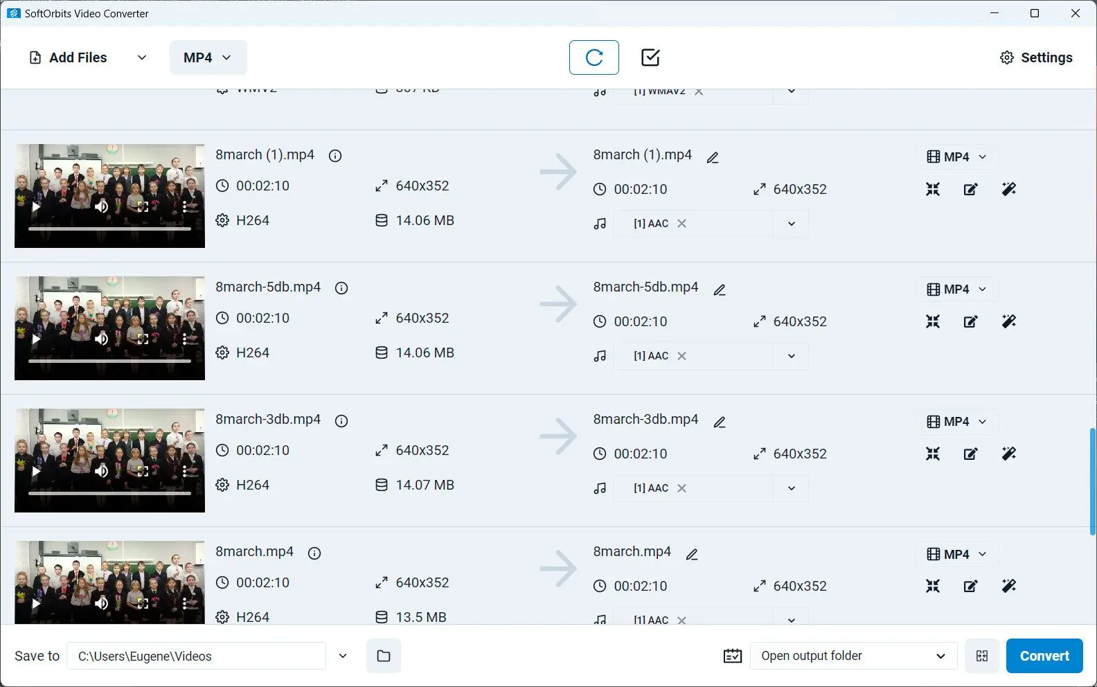 SoftOrbits Video Converter Skärmbild.