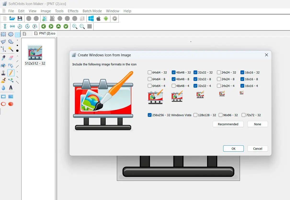 SoftOrbits Icon Maker Skärmbild.