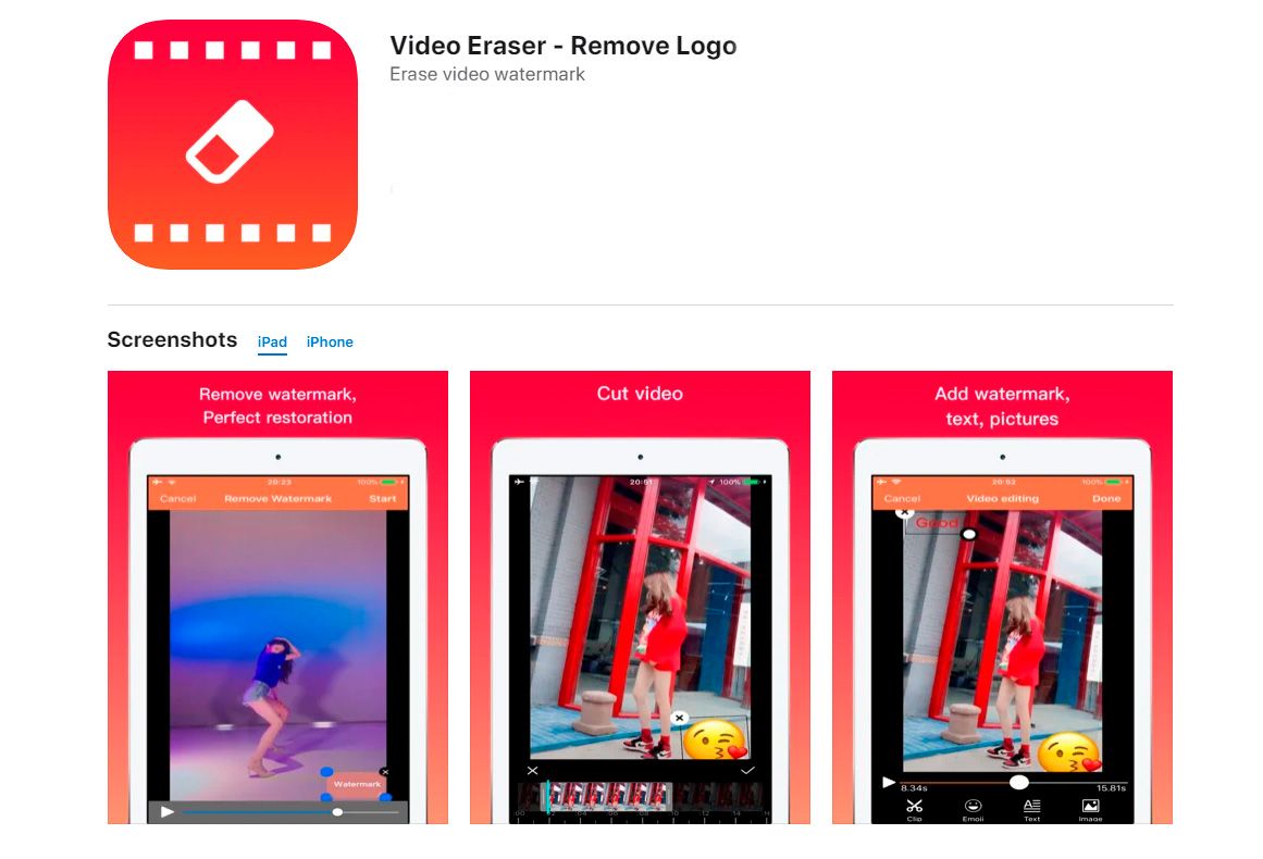 Video Eraser - ta bort logotyp..