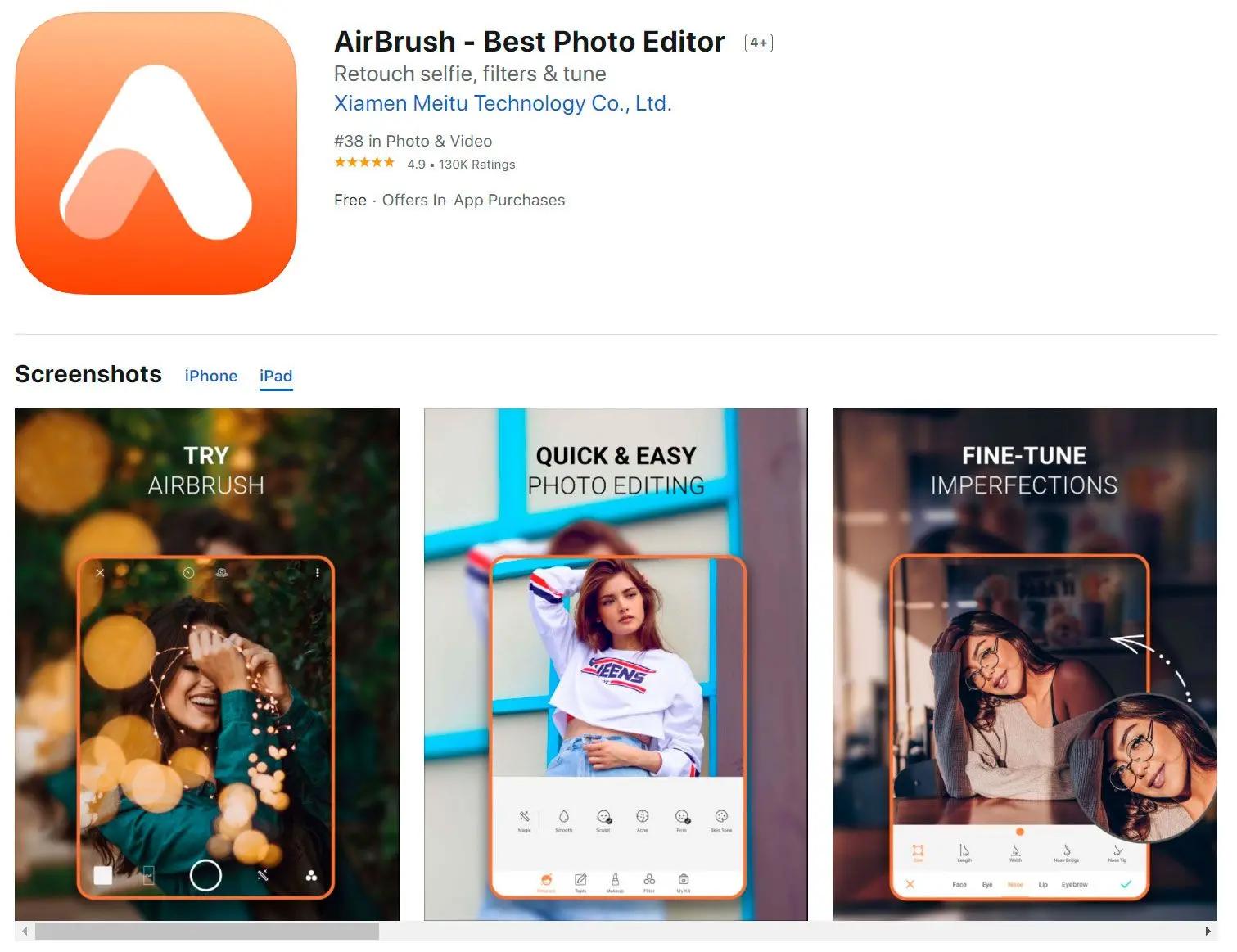 Airbrush på AppStore..