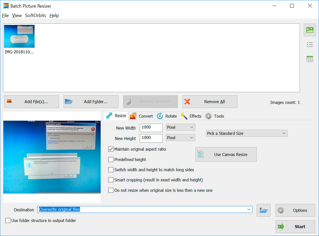 App för att ändra storlek på flera foton i Windows 11.
