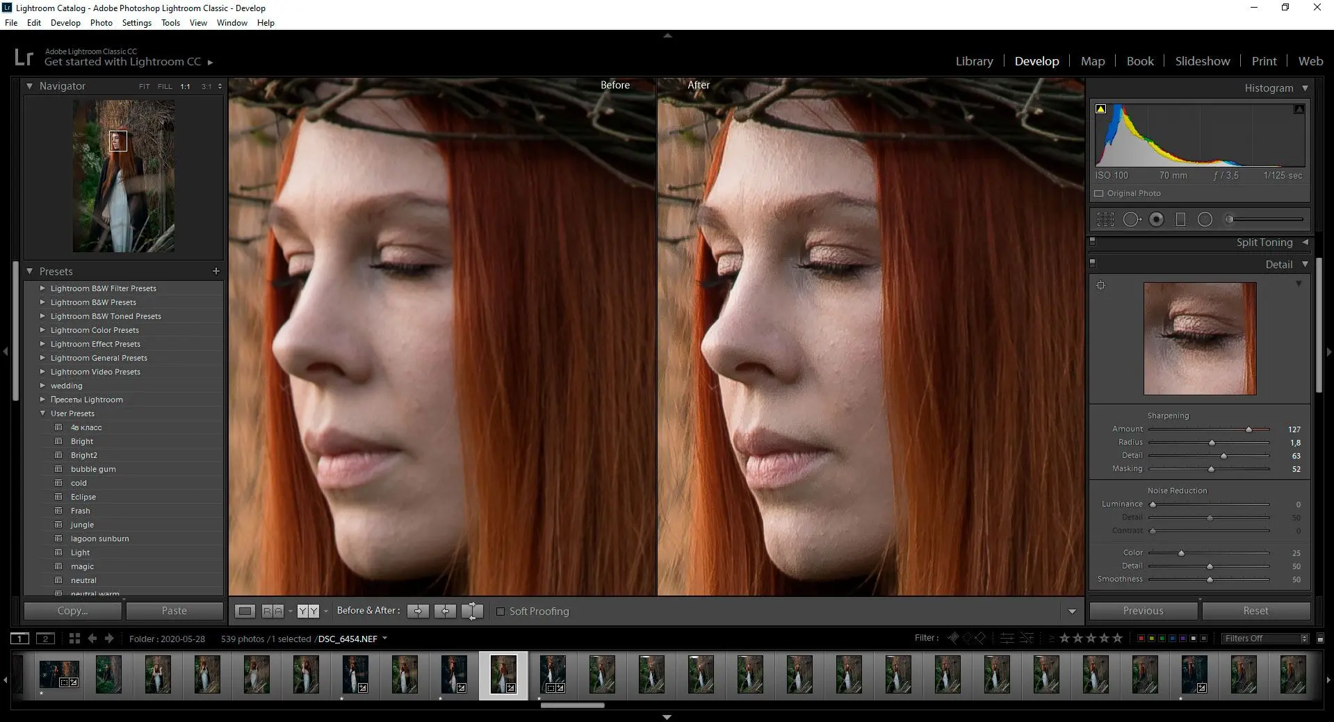 Resultat Hur man fixar oskarpa foton i Lightroom..