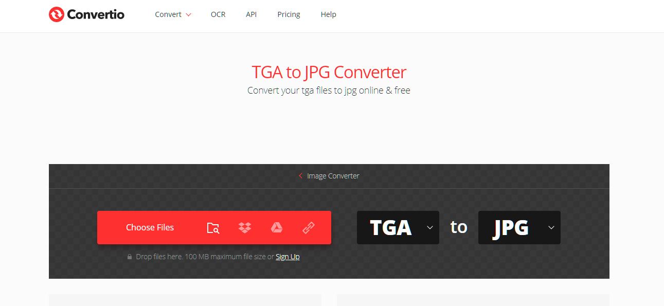 Konvertera TGA till JPG gratis..