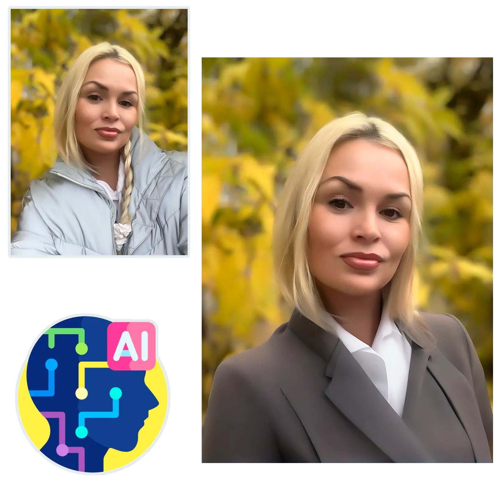 Exakt AI-kostymfotoredigerare.