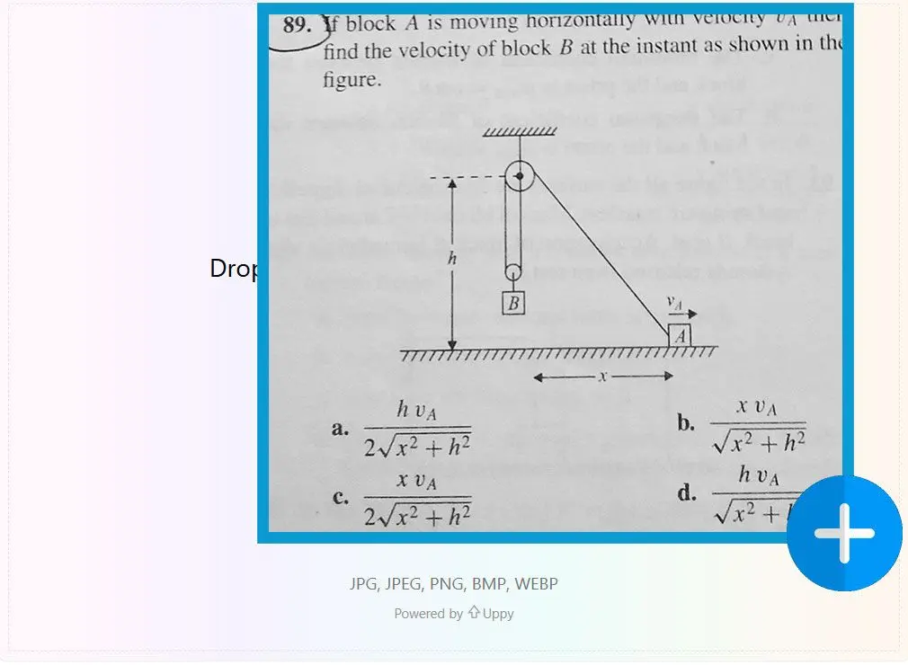 Ladda upp ett fysikproblem.