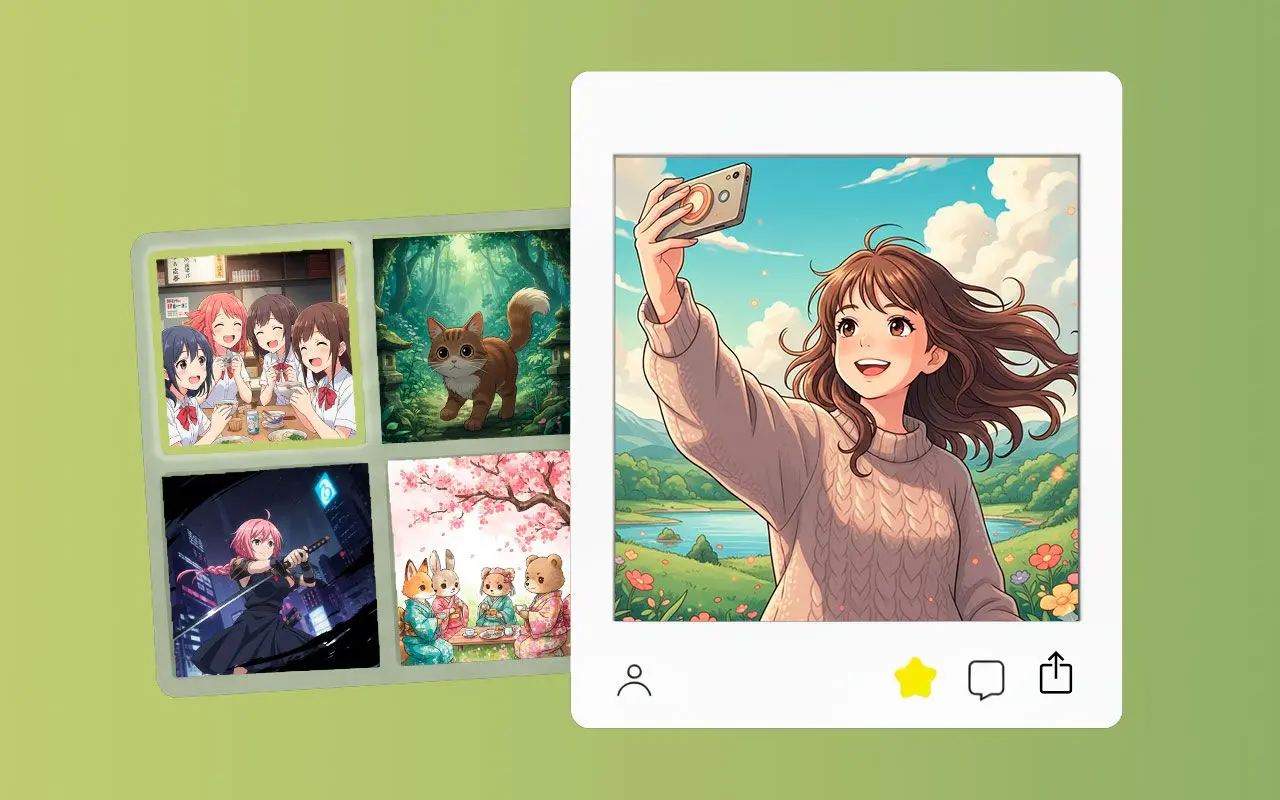 Skapa vad du än kan tänka dig: Skapa Anime-foton.