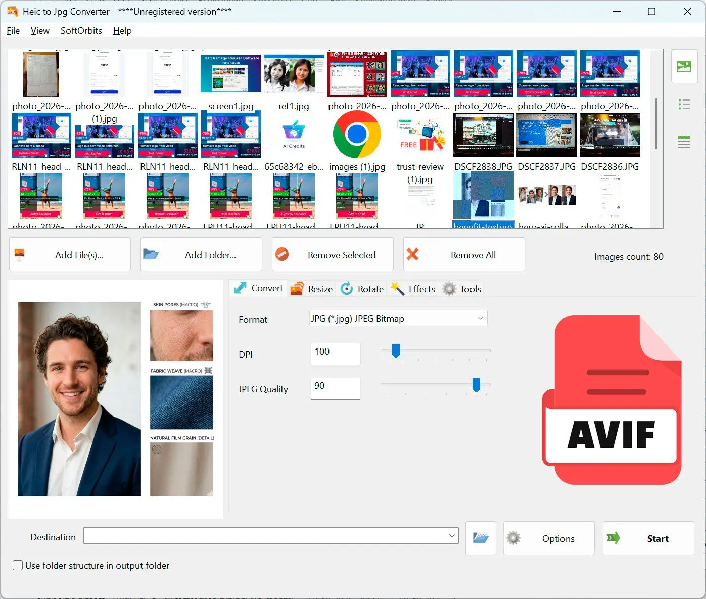 HEIC to JPG Converter Skärmbild.