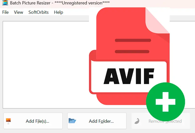 Lägg till dina AVIF-filer.