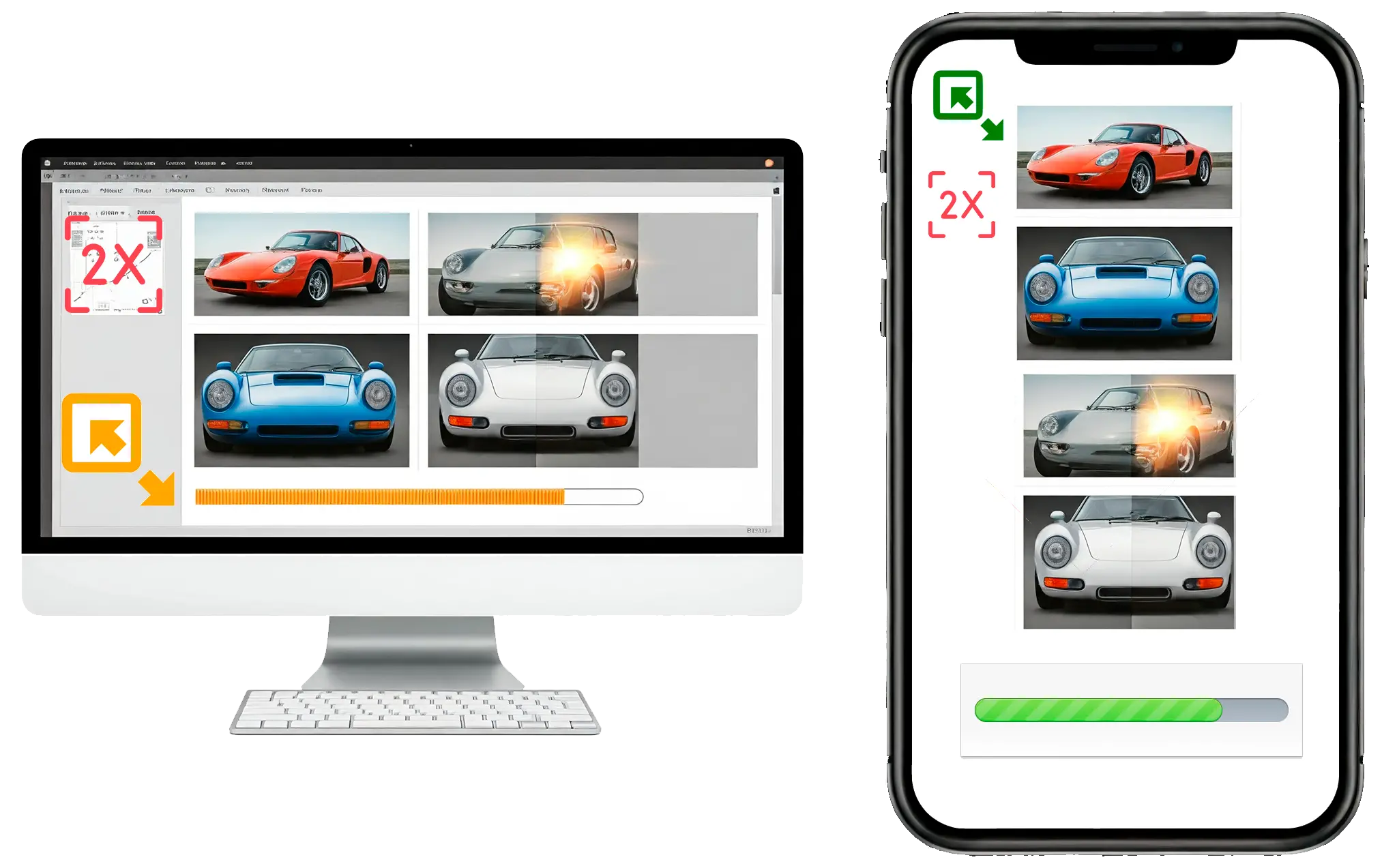 Online AI Bulk Image Upscaler & Programvarunedladdning.