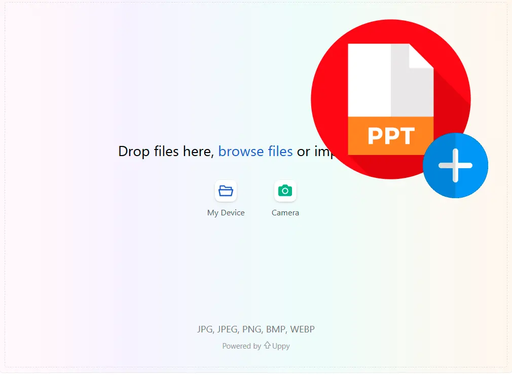 Ladda upp en PPT-presentation.