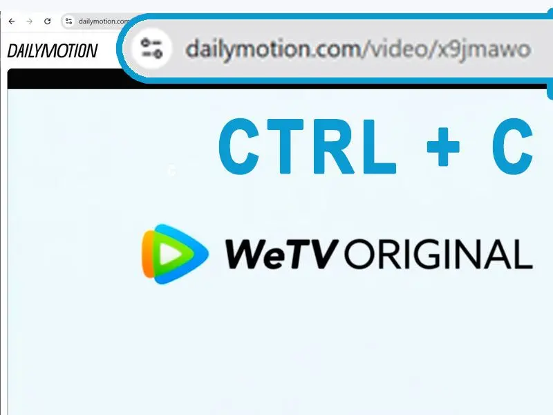 Kopiera & Klistra in Dailymotions video-URL.