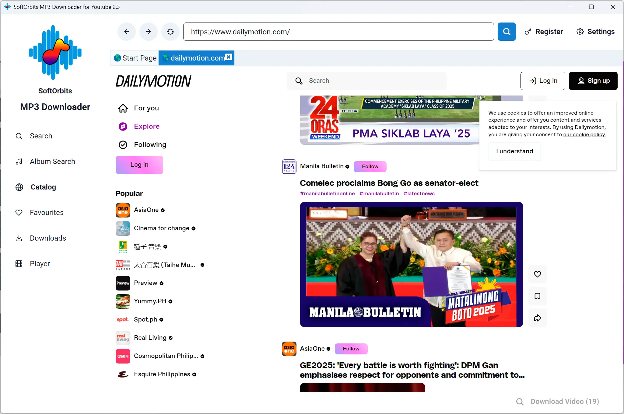 MP3 Downloader for Youtube: Skärmbild.