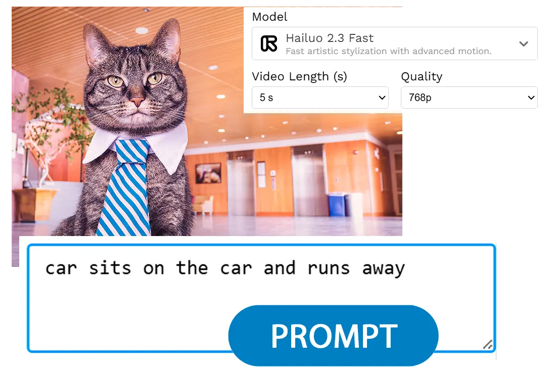 Ange din prompt och inställningar.