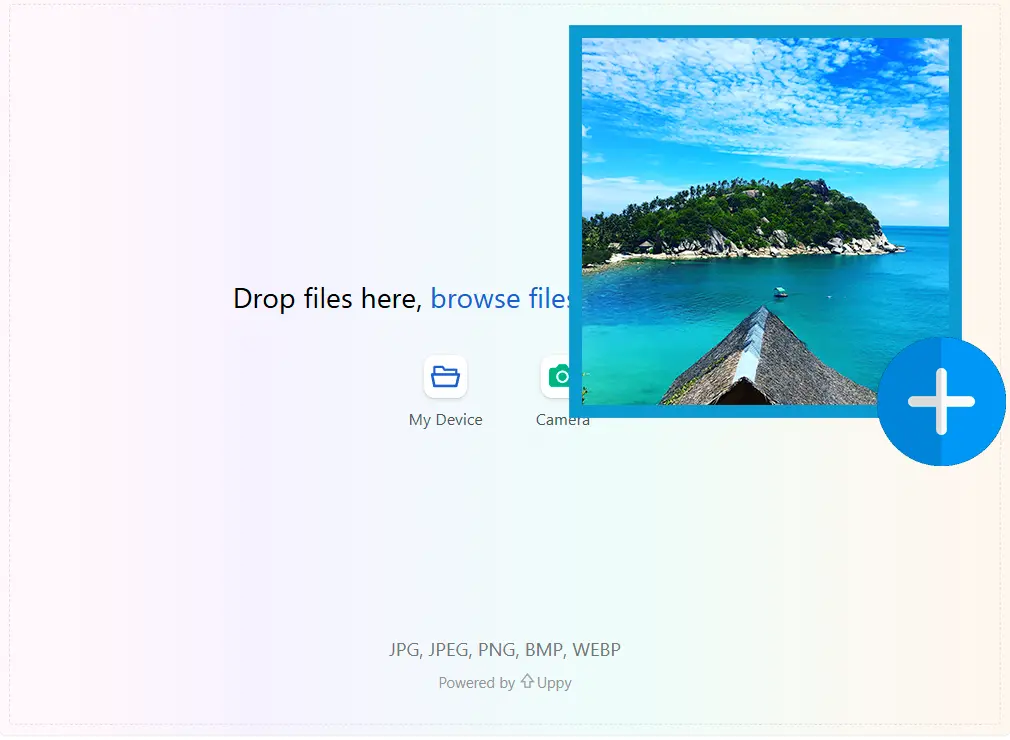 Ladda upp ditt foto med låg upplösning.