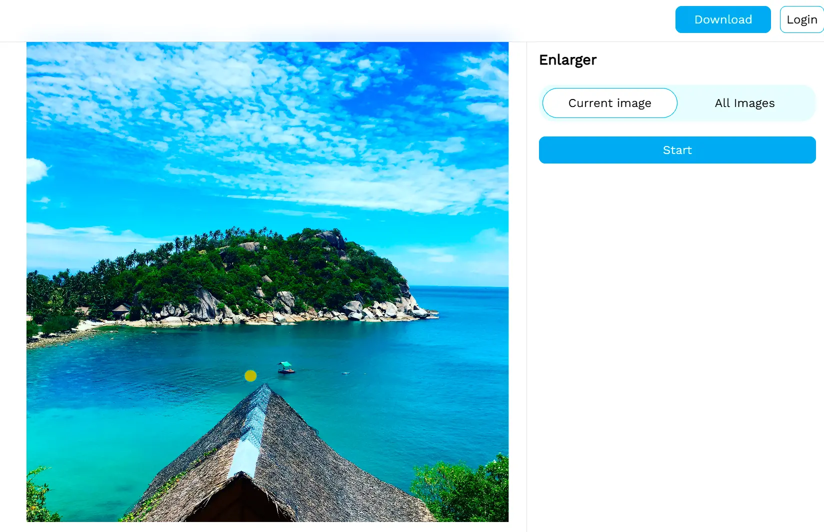 Klicka på knappen Skala upp.