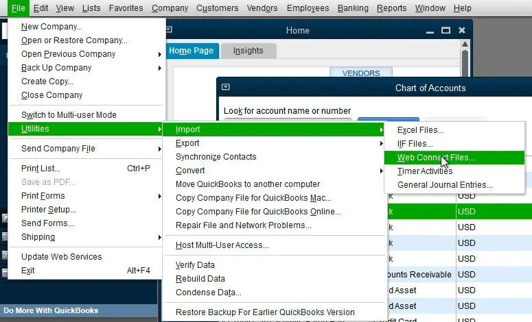 Importera i QuickBooks.