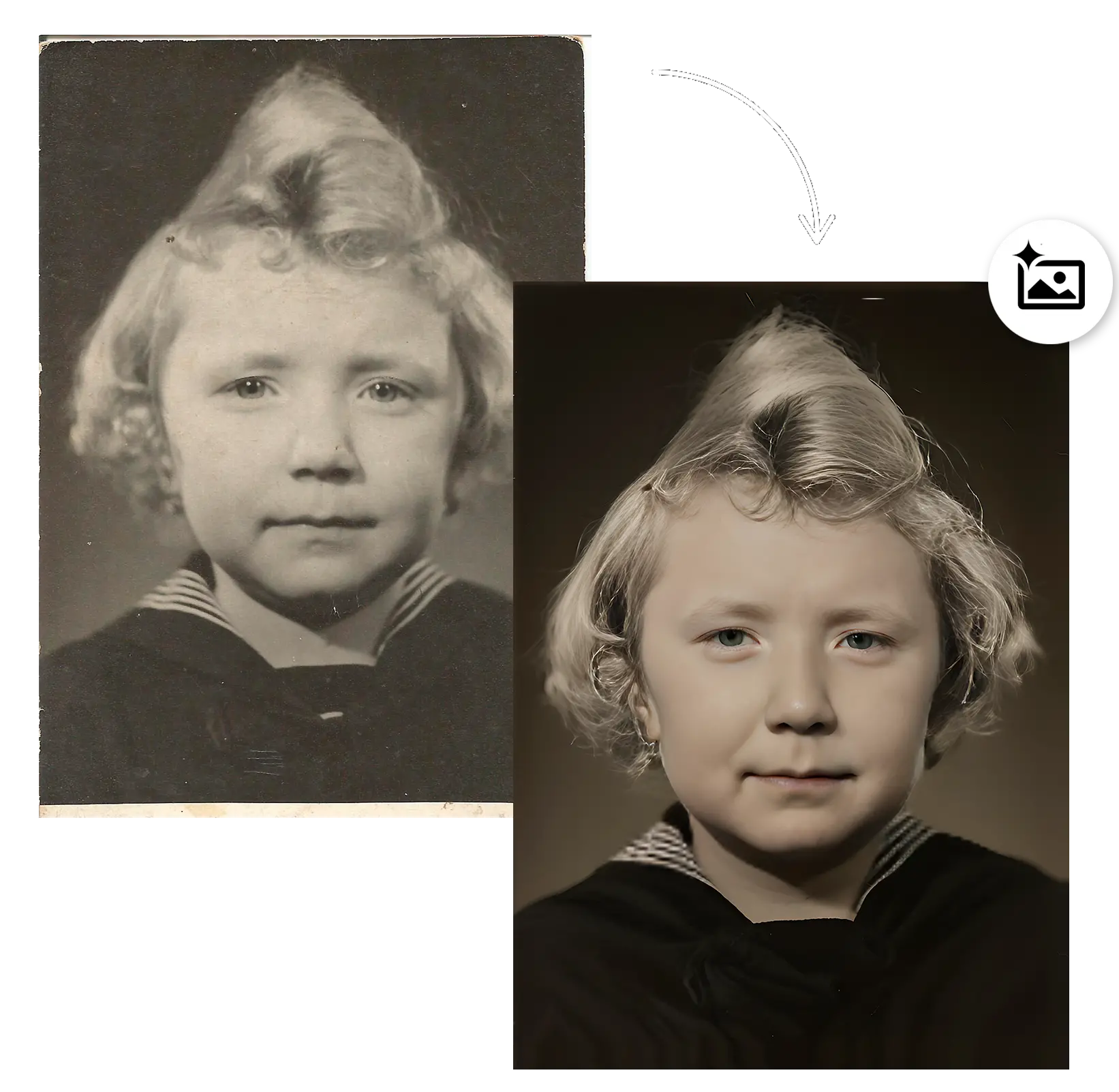 AI-driven Ansiktsrestaurering.