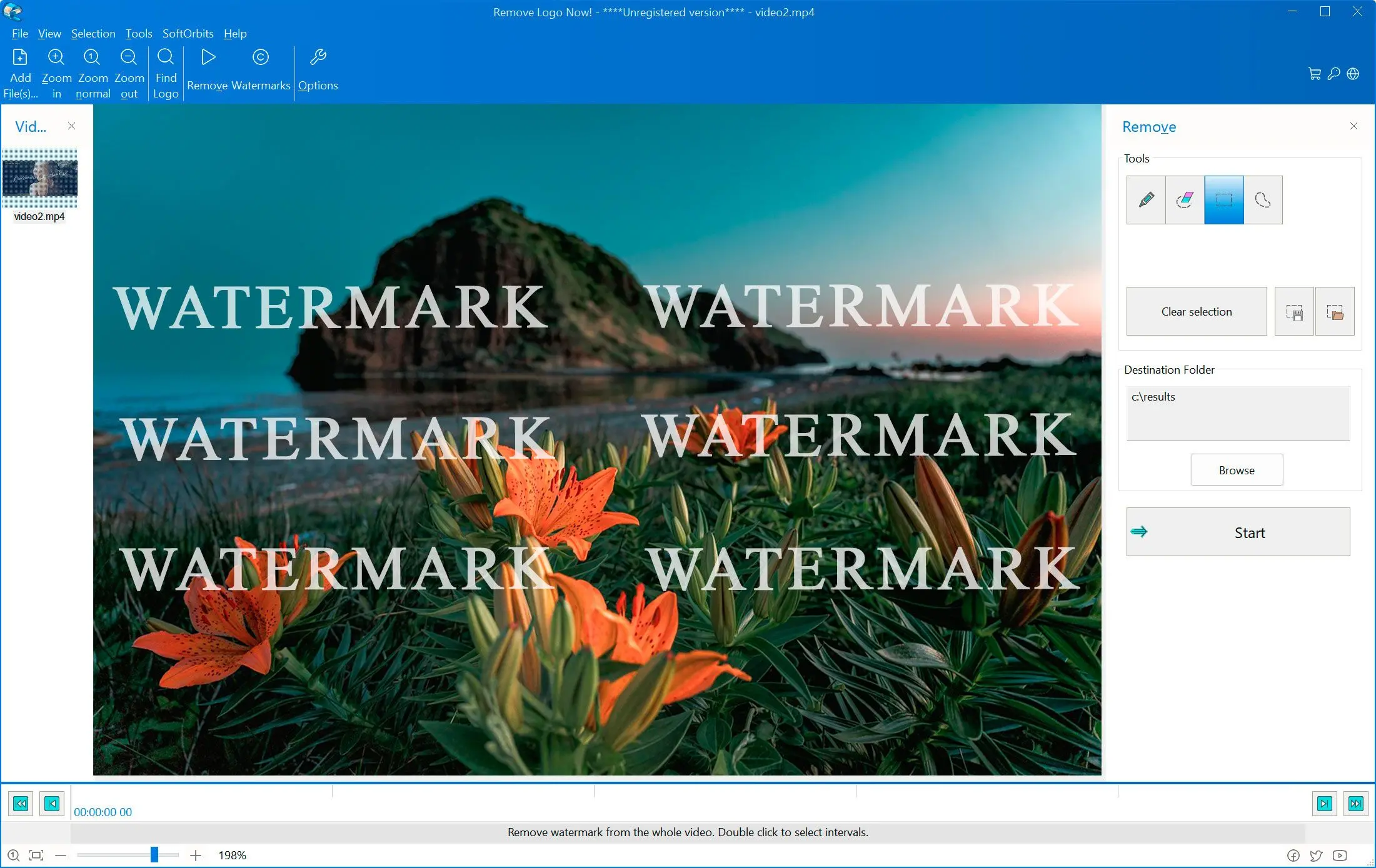 Remove Logo Now: Skärmbild.